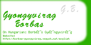 gyongyvirag borbas business card